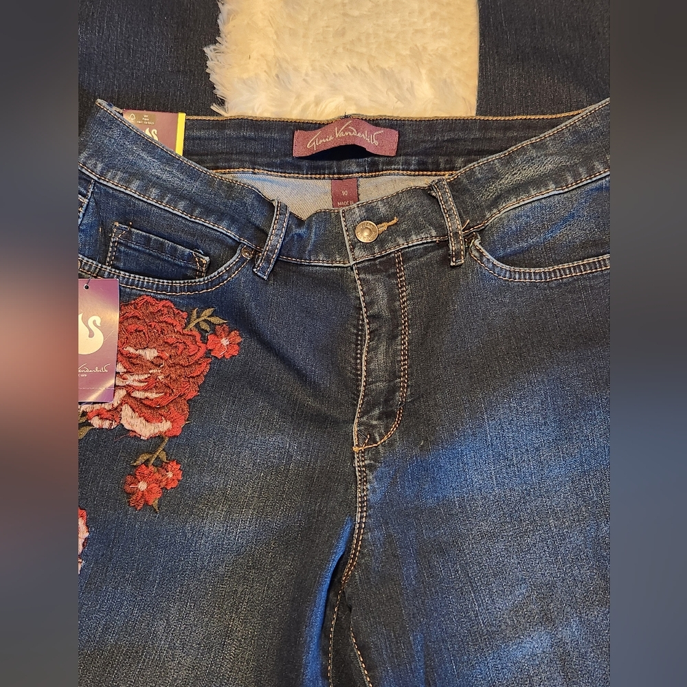 NWT Gloria Vanderbilt Delancey Jessa Rose Bouquet Mid-Rise Skinny Jean Sz 10 - Picture 3 of 6